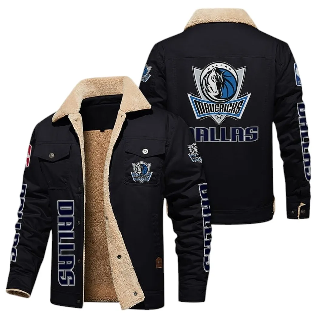 Open Range Jacket Fur Collar Fleece, Die-Hard Fan Fleece NBA611301 - Black