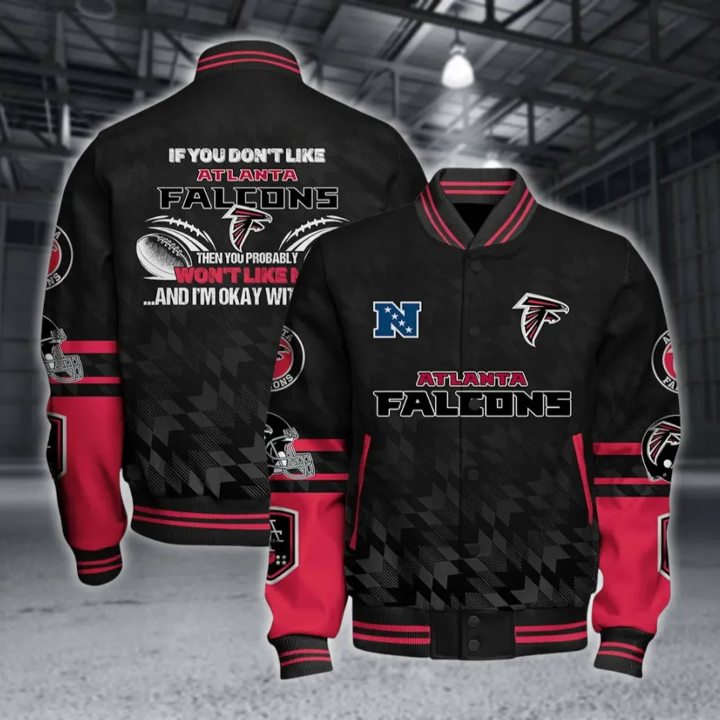 Red Crew Baseball Jacket, Performance Fan Varsity Jacket NFL550