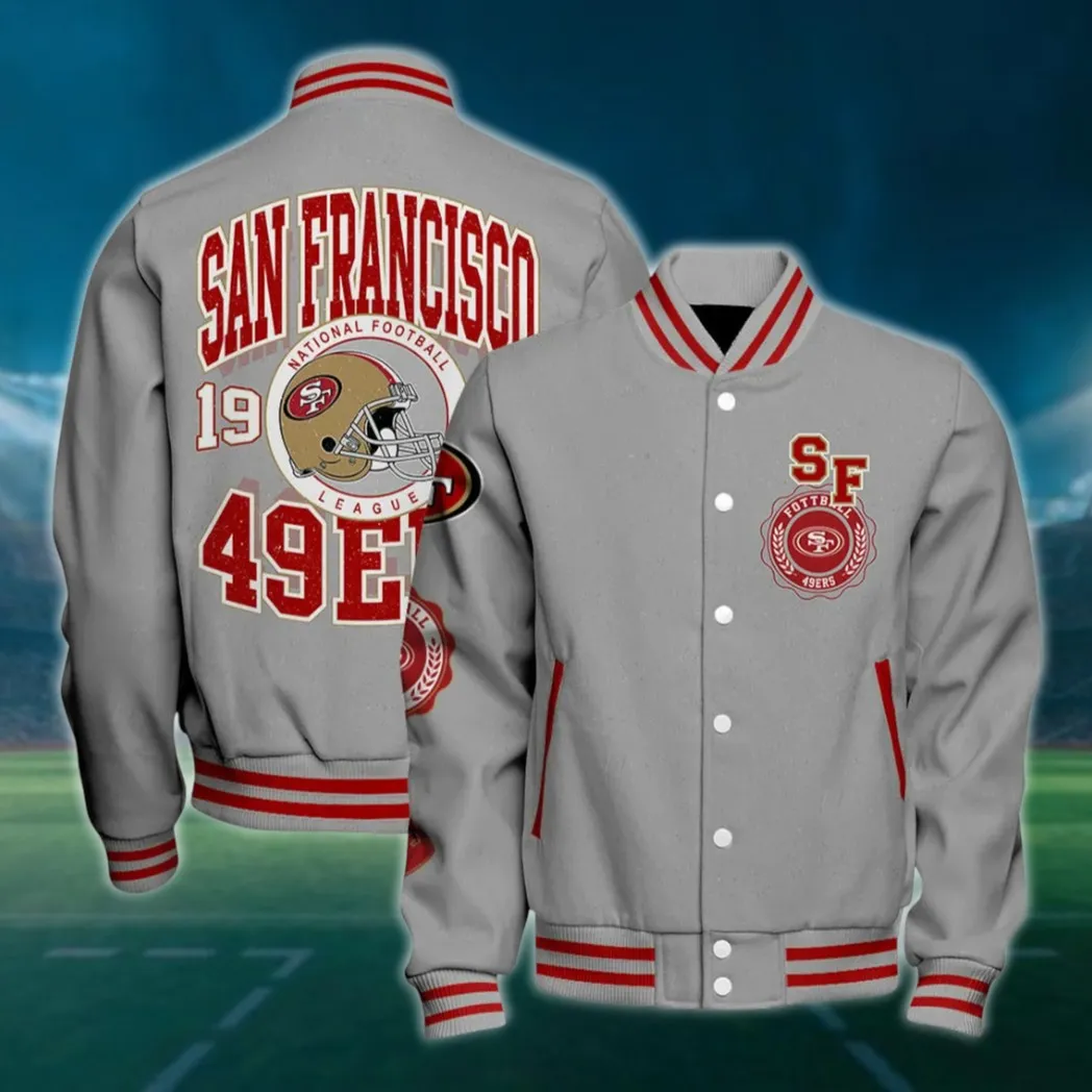 Red Gold Army Baseball Jacket, Bold Varsity Game Jacket NFL550