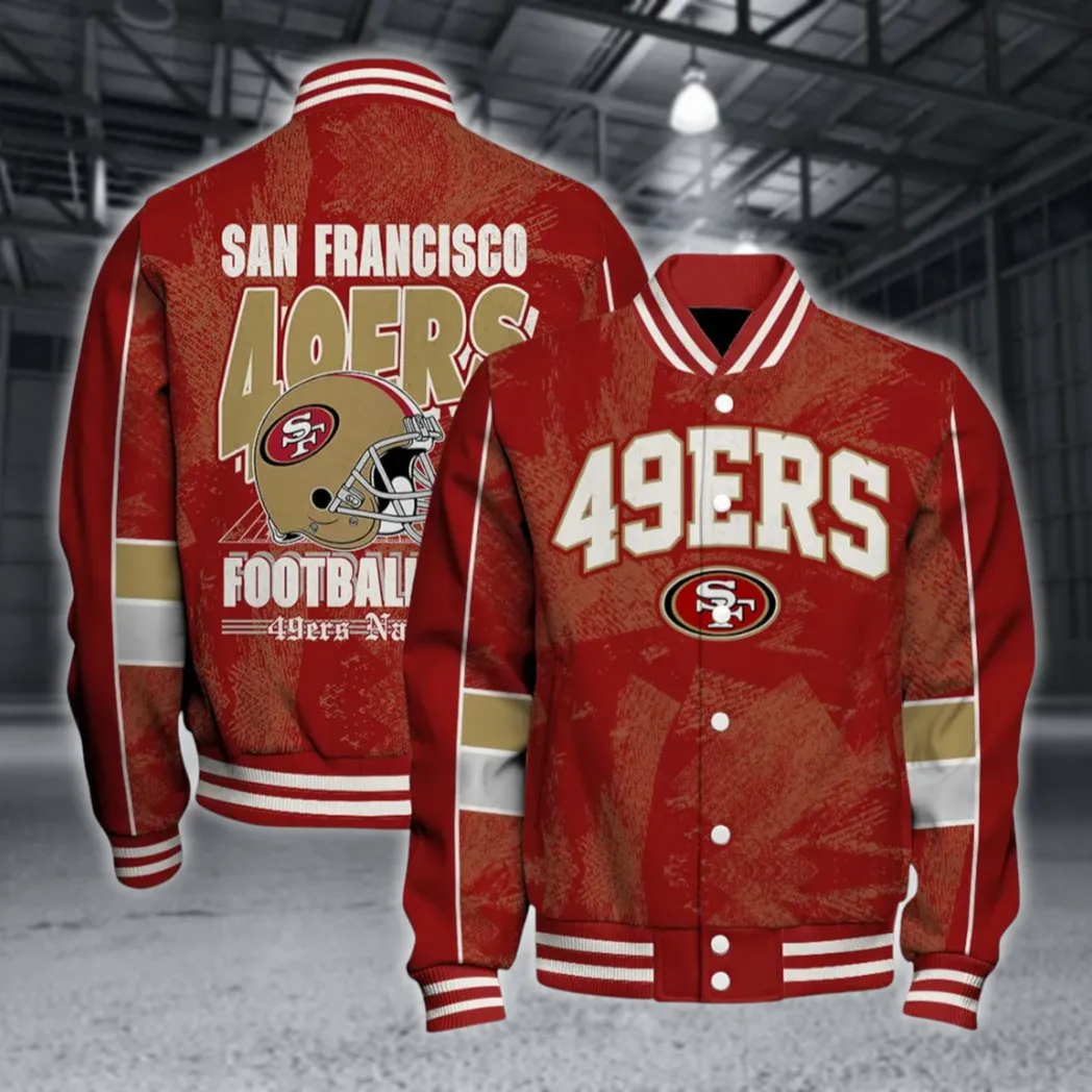 Red Gold Army Baseball Jacket, Heritage Baseball Fan Jacket NFL550