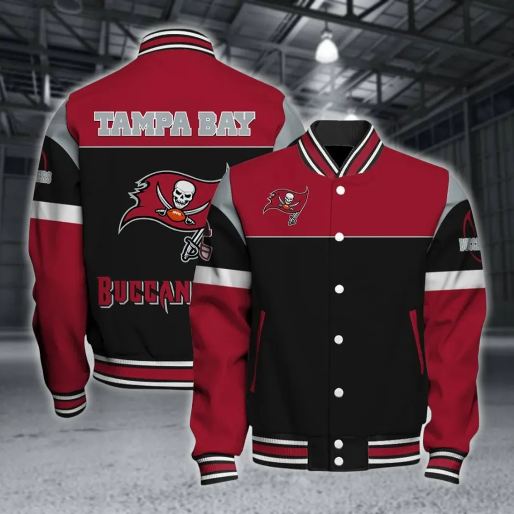 Red Pride Baseball Jacket, Casual Sport Fan Outerwear NFL550