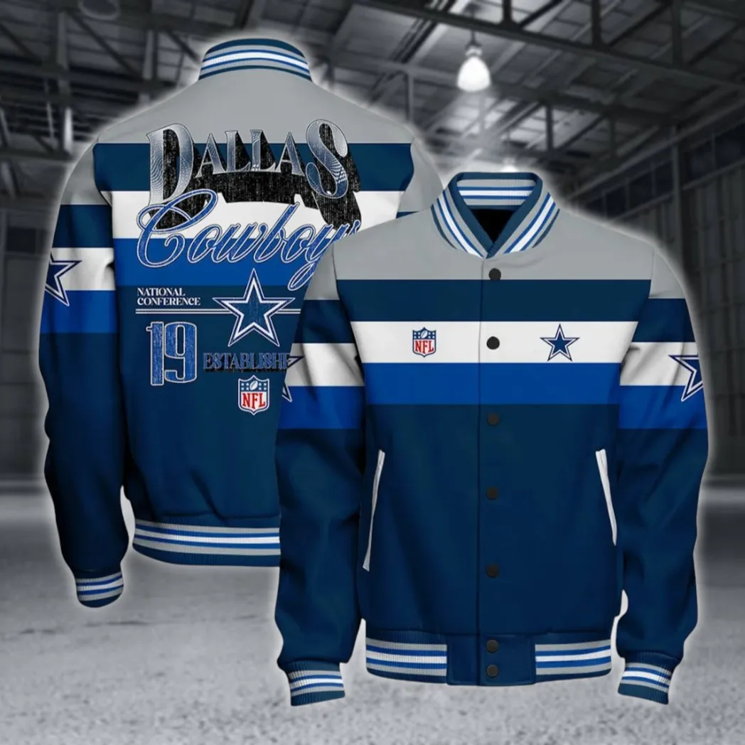 Silver Spurs Baseball Jacket, Cold-Weather Sport Jacket NFL550