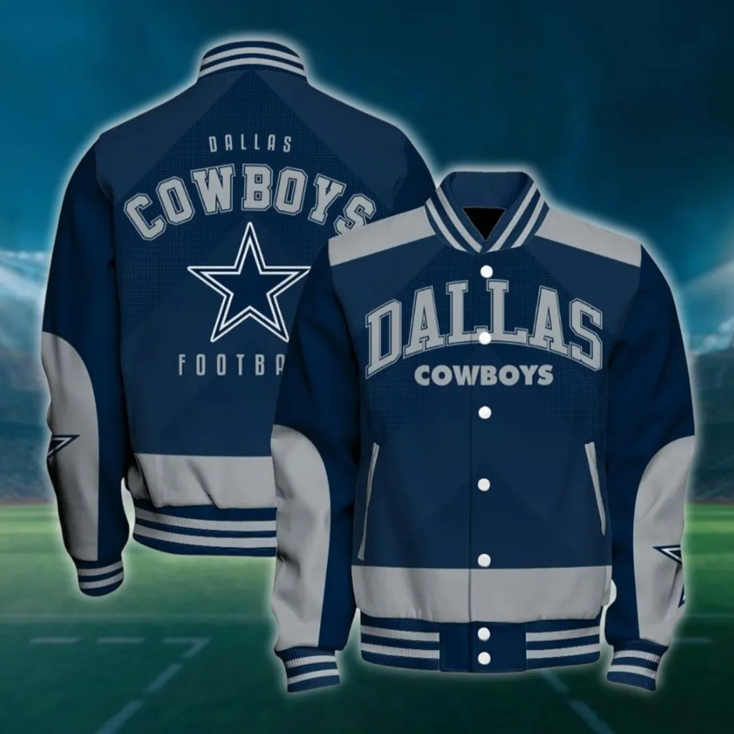 Silver Spurs Baseball Jacket, Heritage Baseball Fan Jacket NFL550