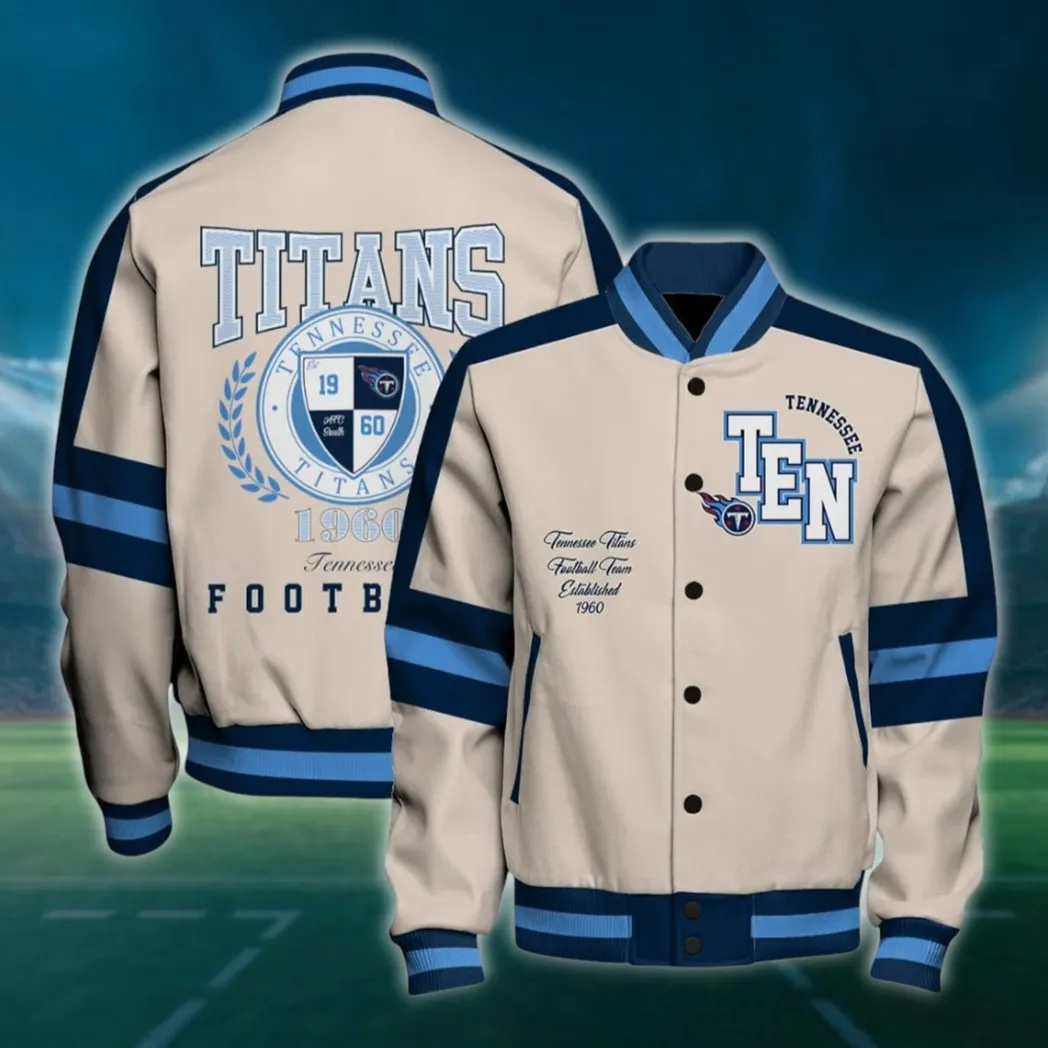 Titan Army Baseball Jacket, Custom Varsity Fan Jacket NFL550