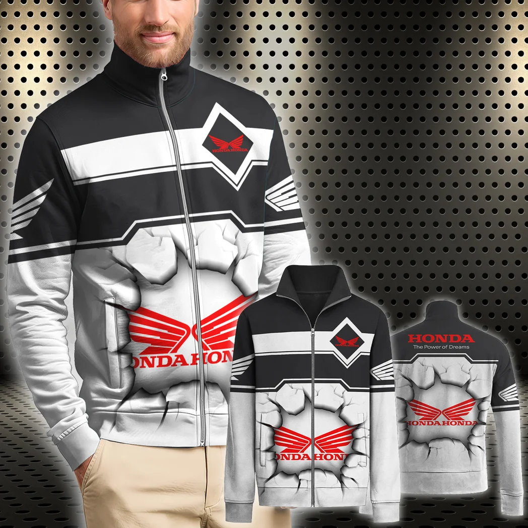 Two-Wheeler Stand Collar Jacket, Speed Enthusiast Zip Jacket HVN1400HM