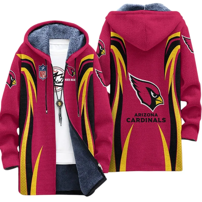 Feathered Army Fleece Windbreaker Jacket, Sporty Fleece Outerwear NFL208013026705