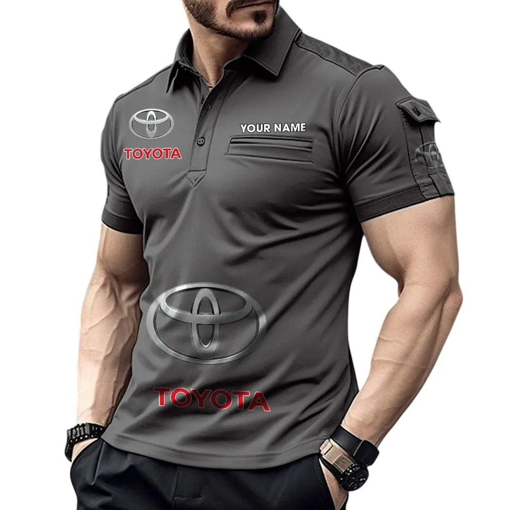 Hybrid Vehicle Pocket Polo Shirt, Car Lover Polo Shirt CAR450 - Gray