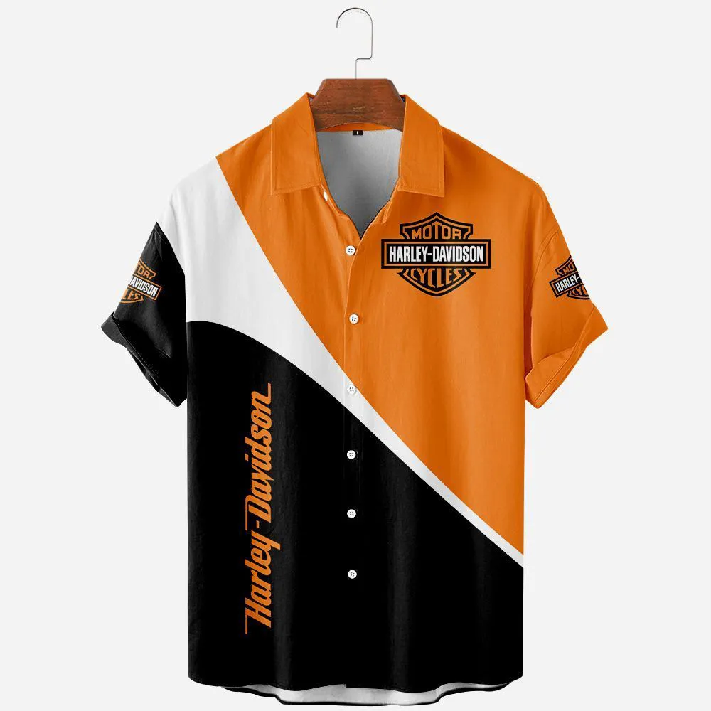 Biker Icon Hawaiian Shirt, Urban Driver Button Shirt CAR581022526345