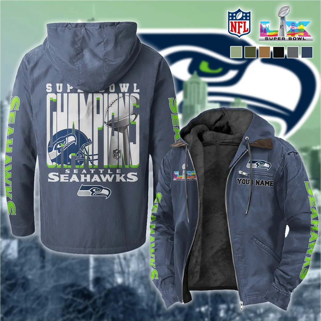 Puget Squad Flannel Hoodie, Warm Fan Flannel Hoodie HVN1490SS