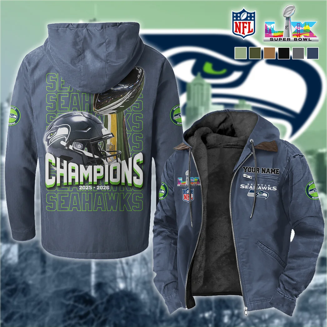 Blue Crew Flannel Hoodie, Classic Flannel Sport Hoodie HVN1490SS