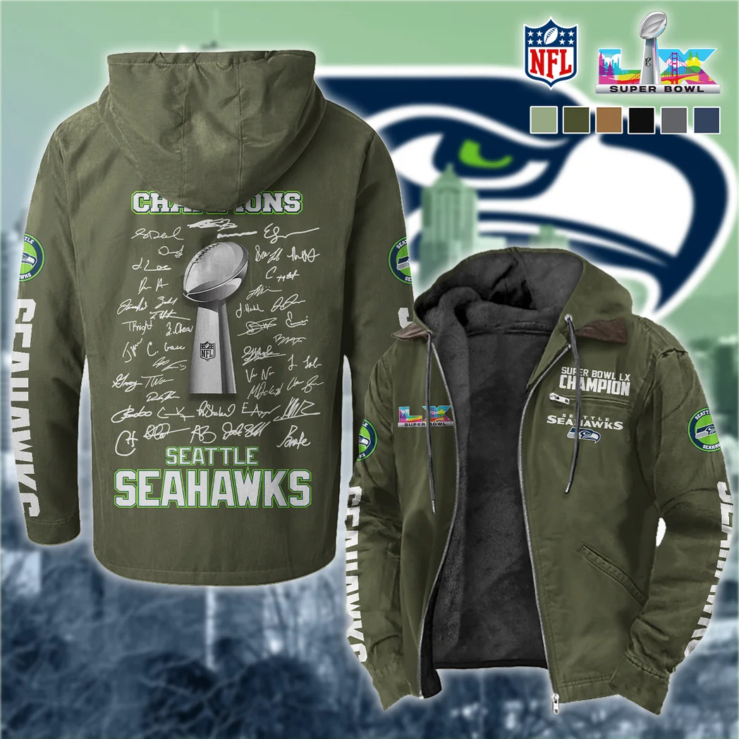 Puget Squad Flannel Hoodie, Warm Fan Flannel Hoodie HVN1496SS - Green