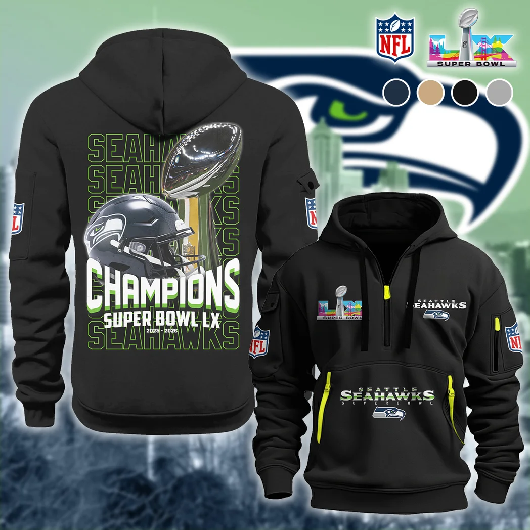 Feathered Army Hoodie Half Zipper, Warm Game Day Layer HVN1496SS - Black