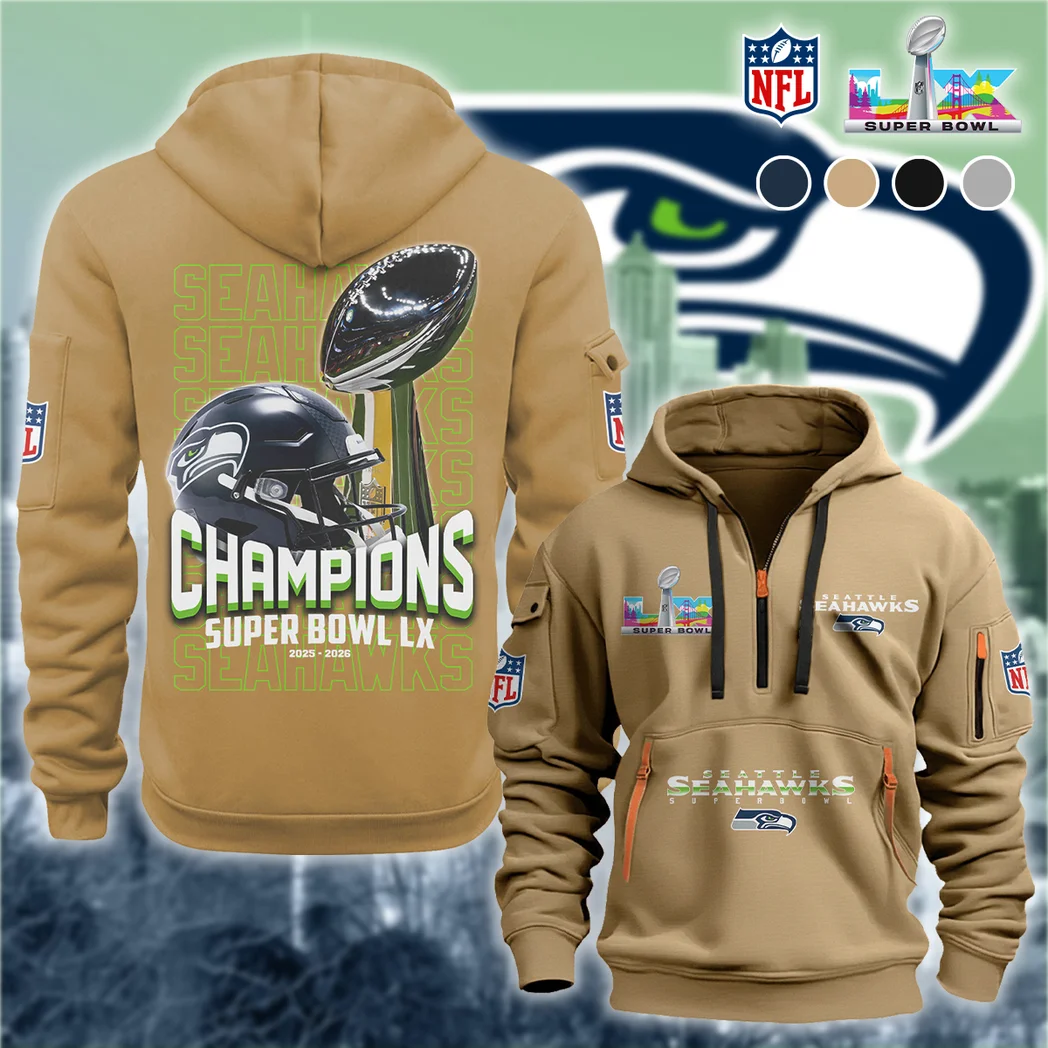 Feathered Army Hoodie Half Zipper, Warm Game Day Layer HVN1496SS - Khaki