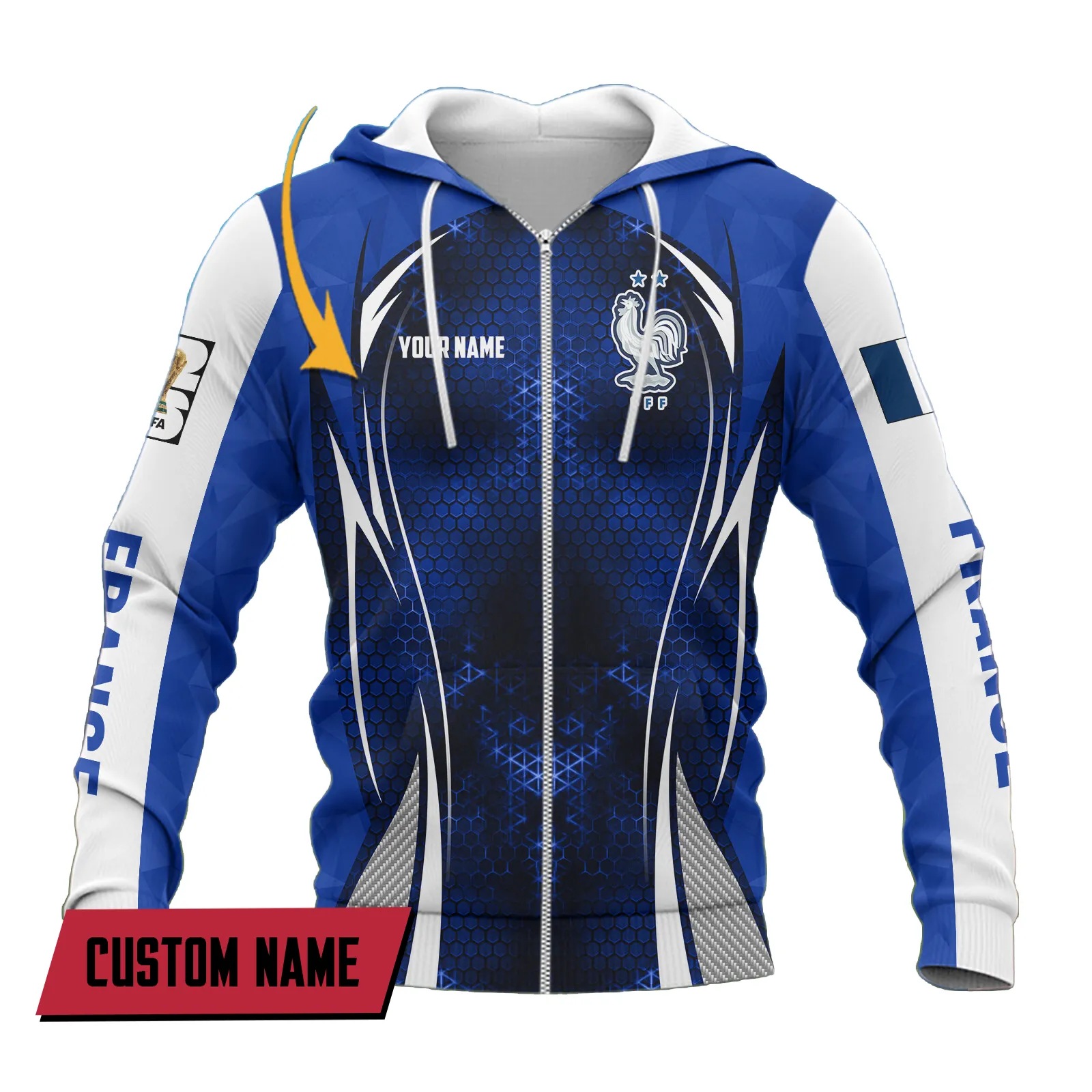 Noble Rhythm Zipper Hoodie, Game Day Full Zip Hoodie FIFA07032026001