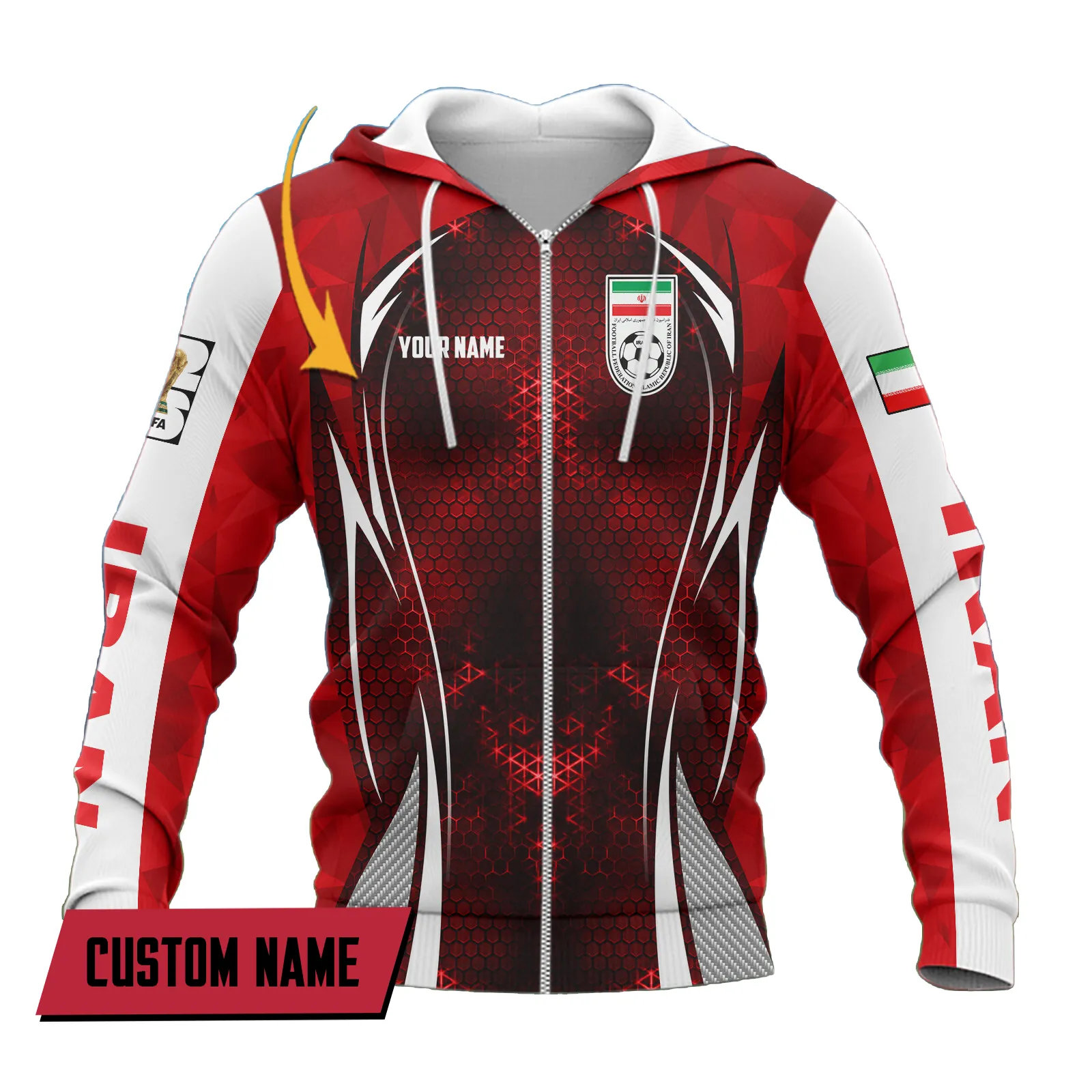 Silk Pulse Zipper Hoodie, Supporter Style Full Zip Hoodie FIFA07032026025