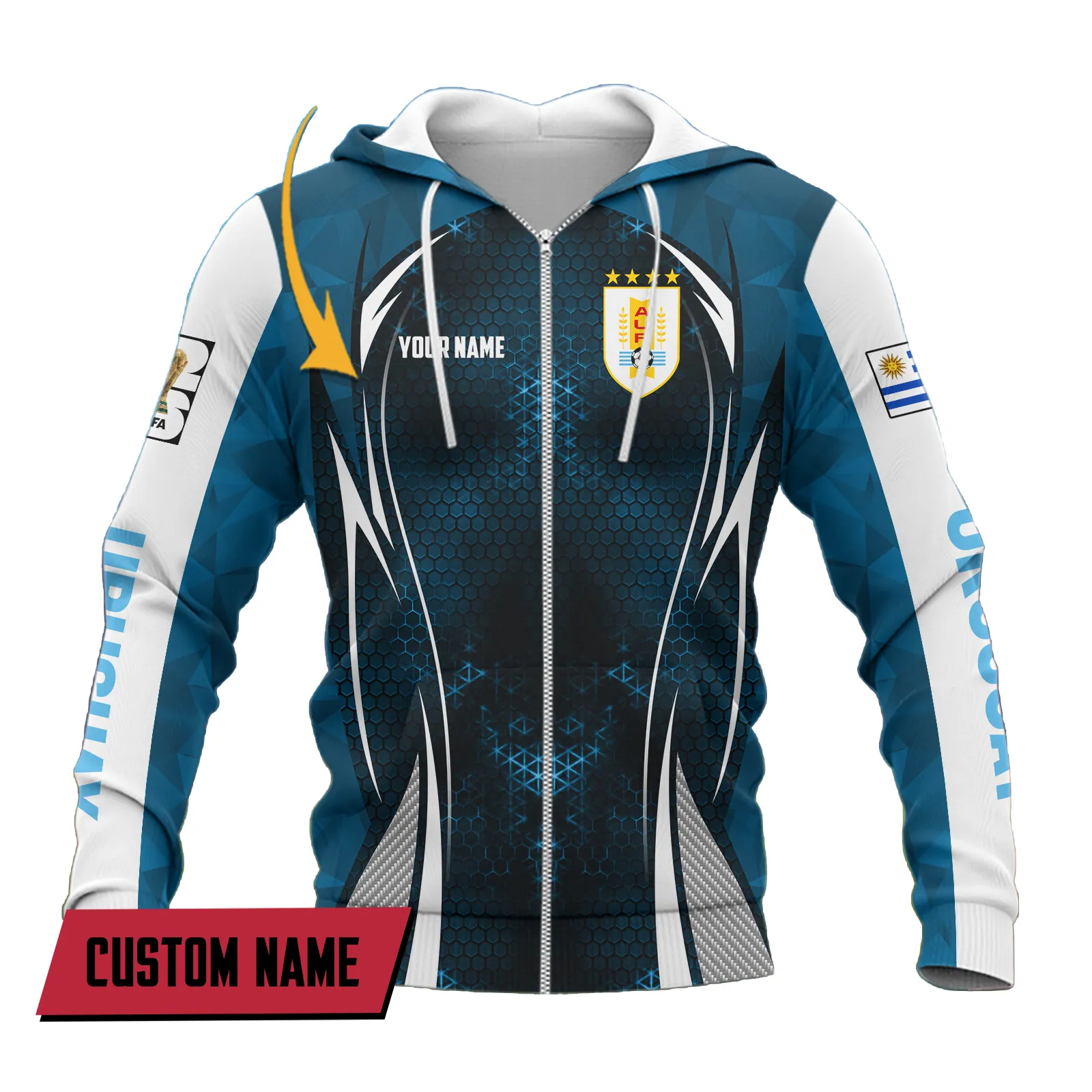 Coastal Line Zipper Hoodie, Game Day Full Zip Hoodie FIFA07032026027