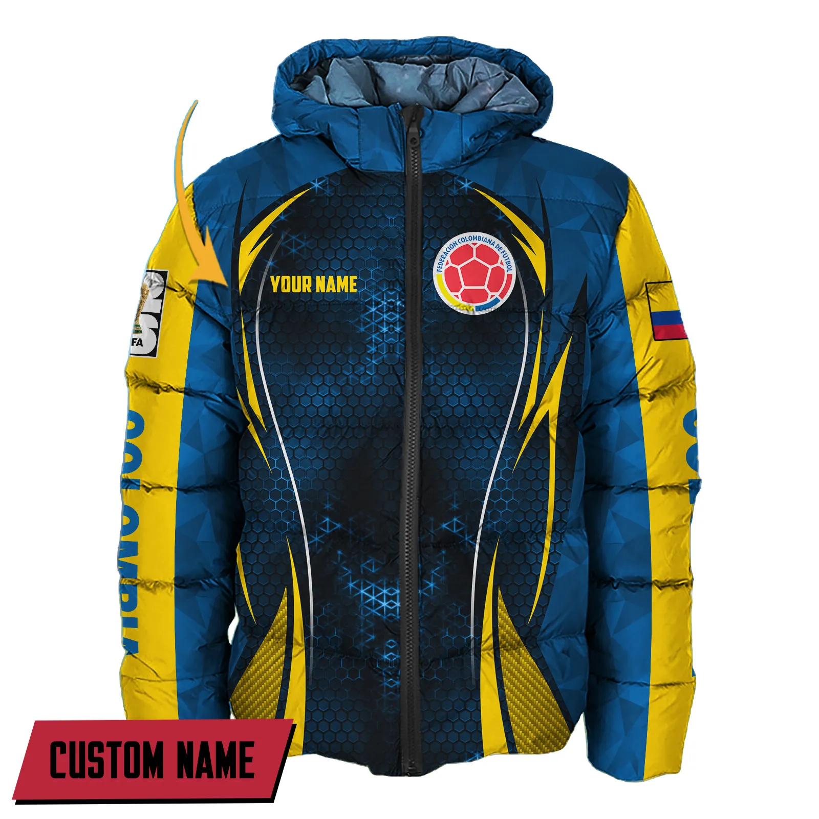 Bright Drive Hooded Cotton Jacket, Heavyweight Stadium Night Coat FIFA07032026031