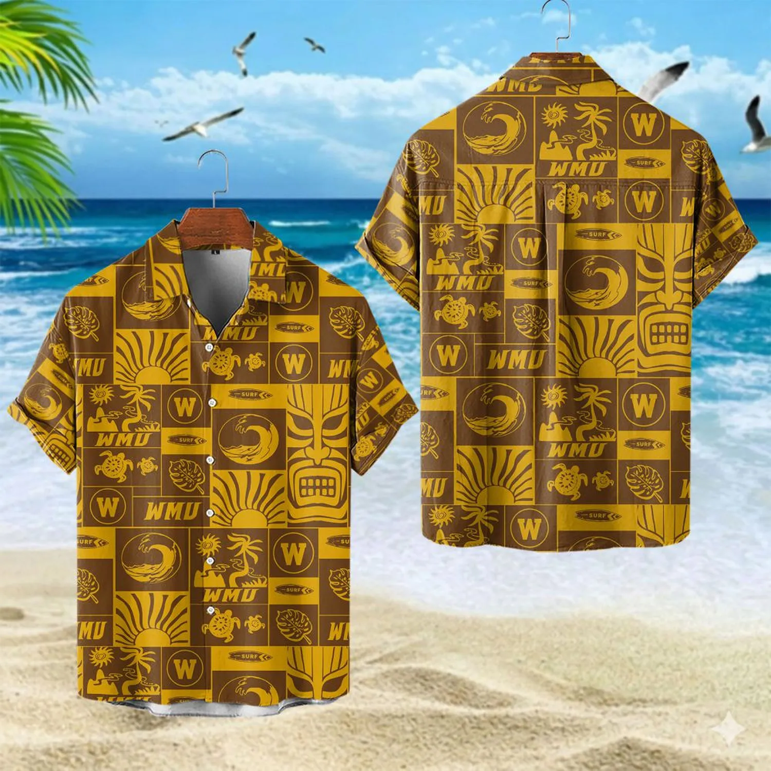 Golden Bronco Hawaiian Shirt, Everyday Fan Button Shirt NCAA13042326580