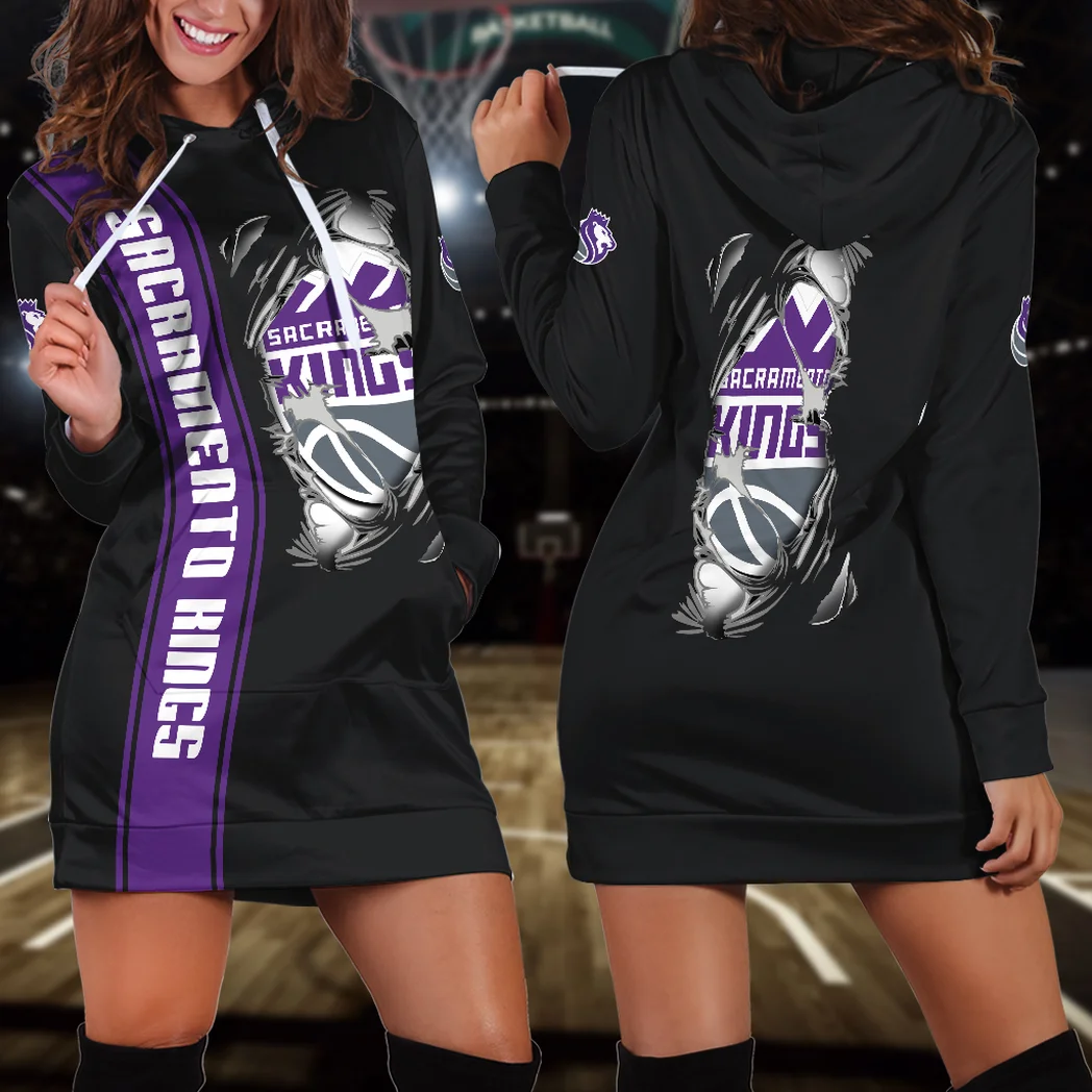 Court Crown Hoodie Dress, Fan-Inspired Hoodie Dress HVN1579SK
