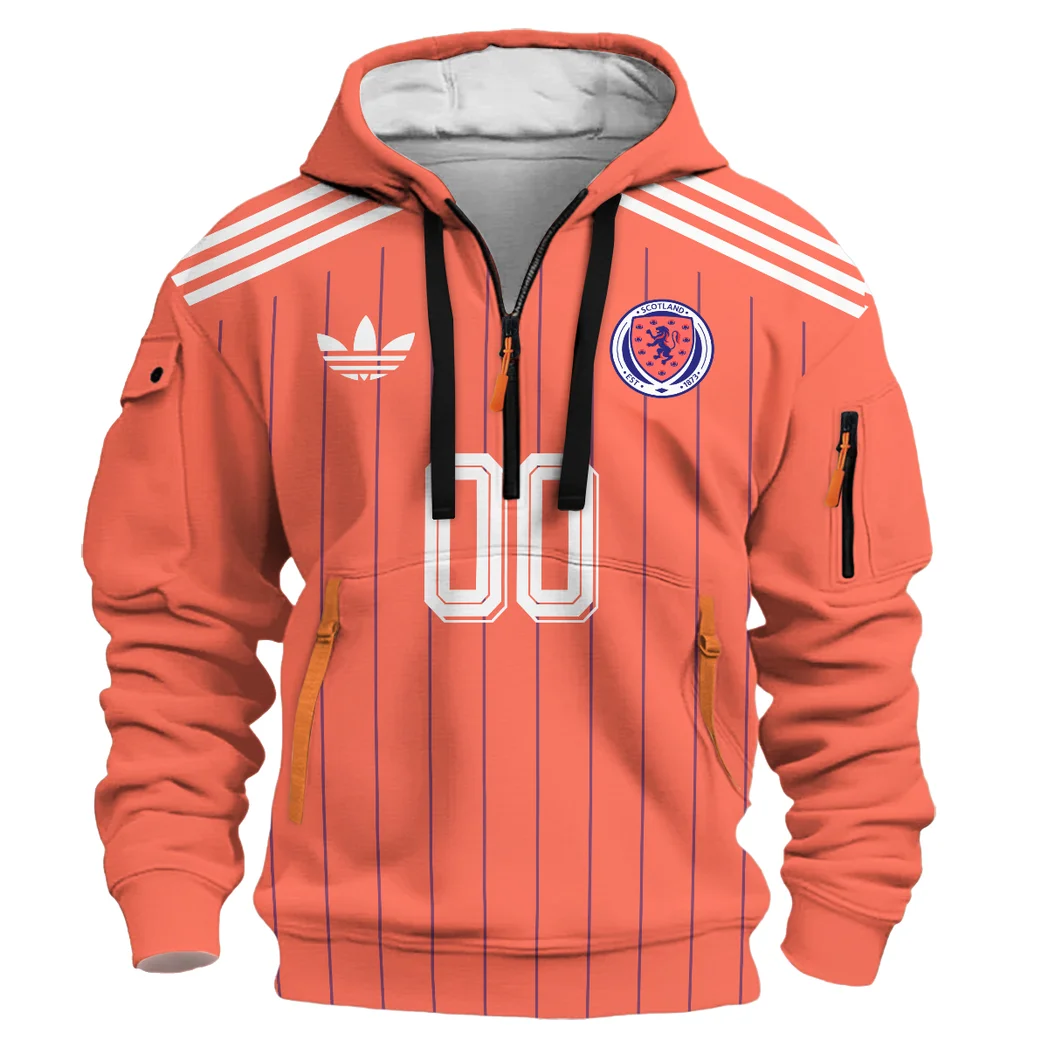 Highland Echo Hoodie Half Zip 3D, Streetwear Fan Hoodie HVN1581SC