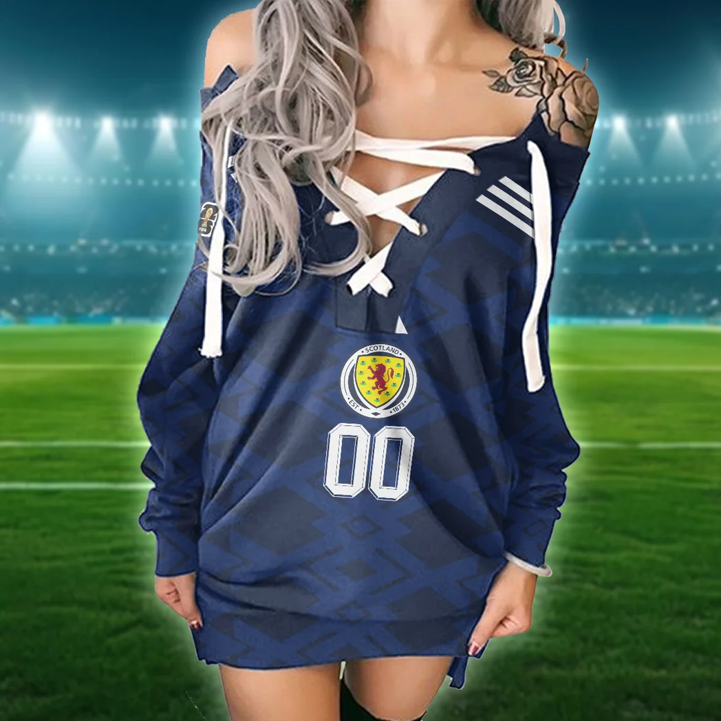 Highland Echo Lace-Up Sweatshirt, Fashion-Forward Hoodie Dress HVN1580SC