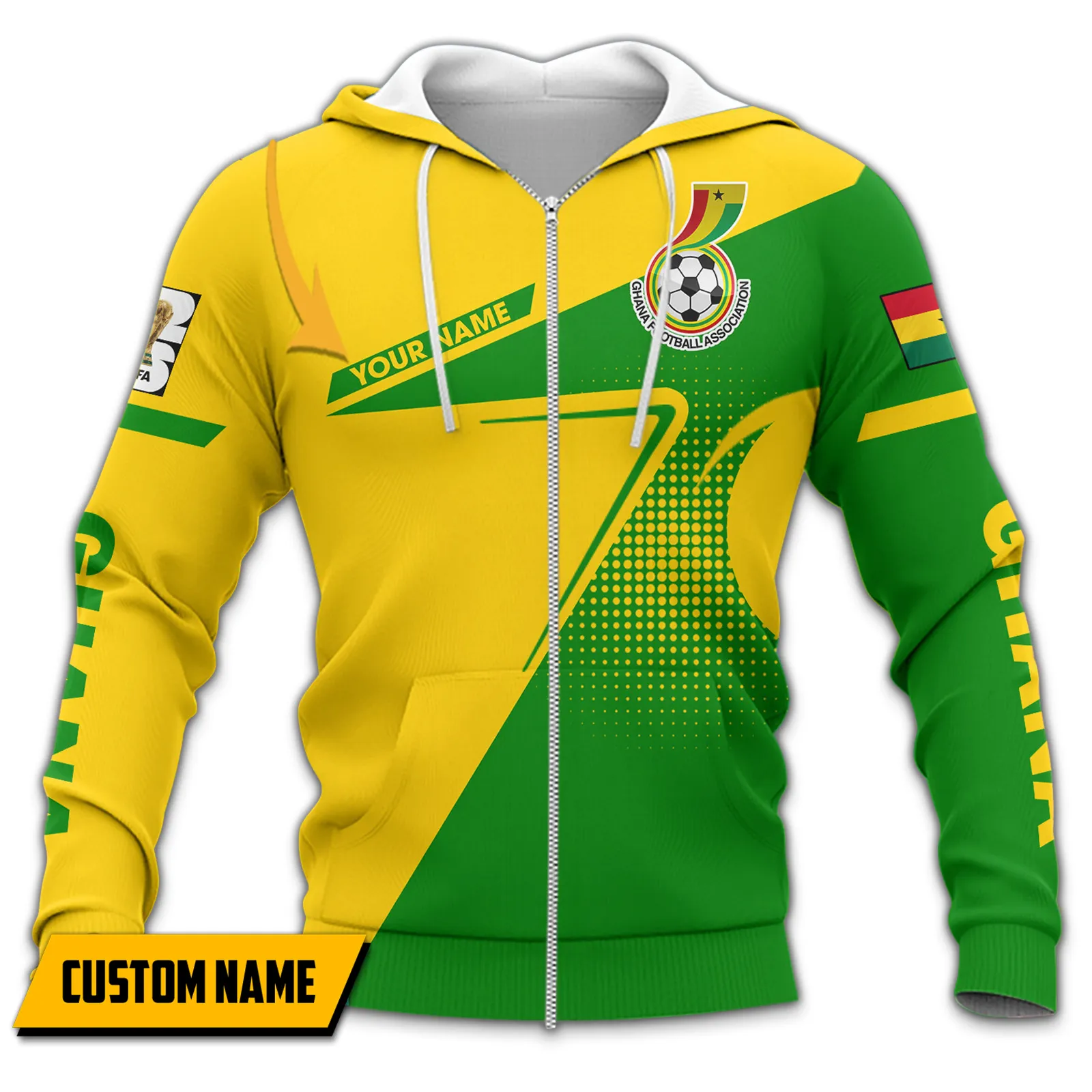 Radiant Field Zipper Hoodie, Vintage Style Fan Hoodie FIFA11041026838