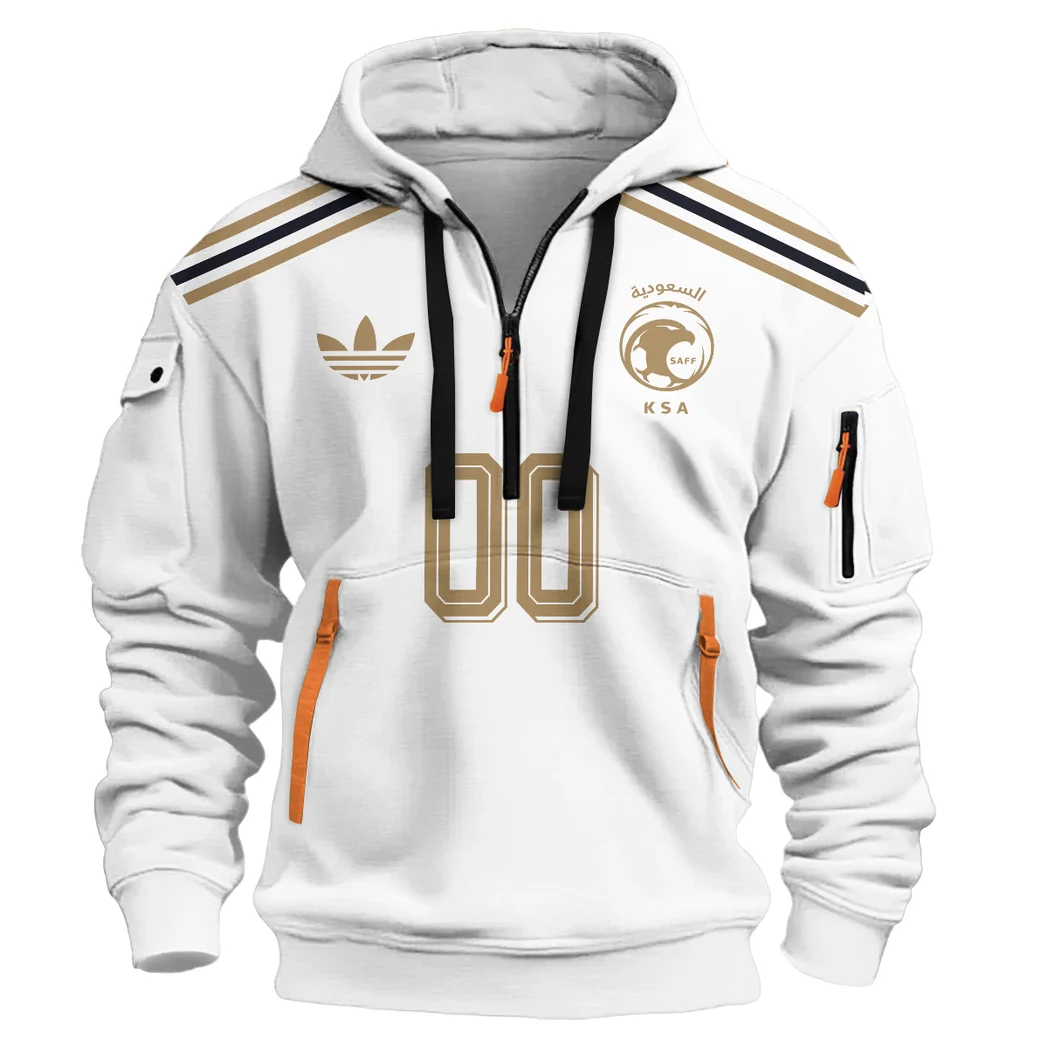 Sand Pulse Hoodie Half Zip 3D, Everyday Comfort Half-Zip Hoodie HVN1581SA