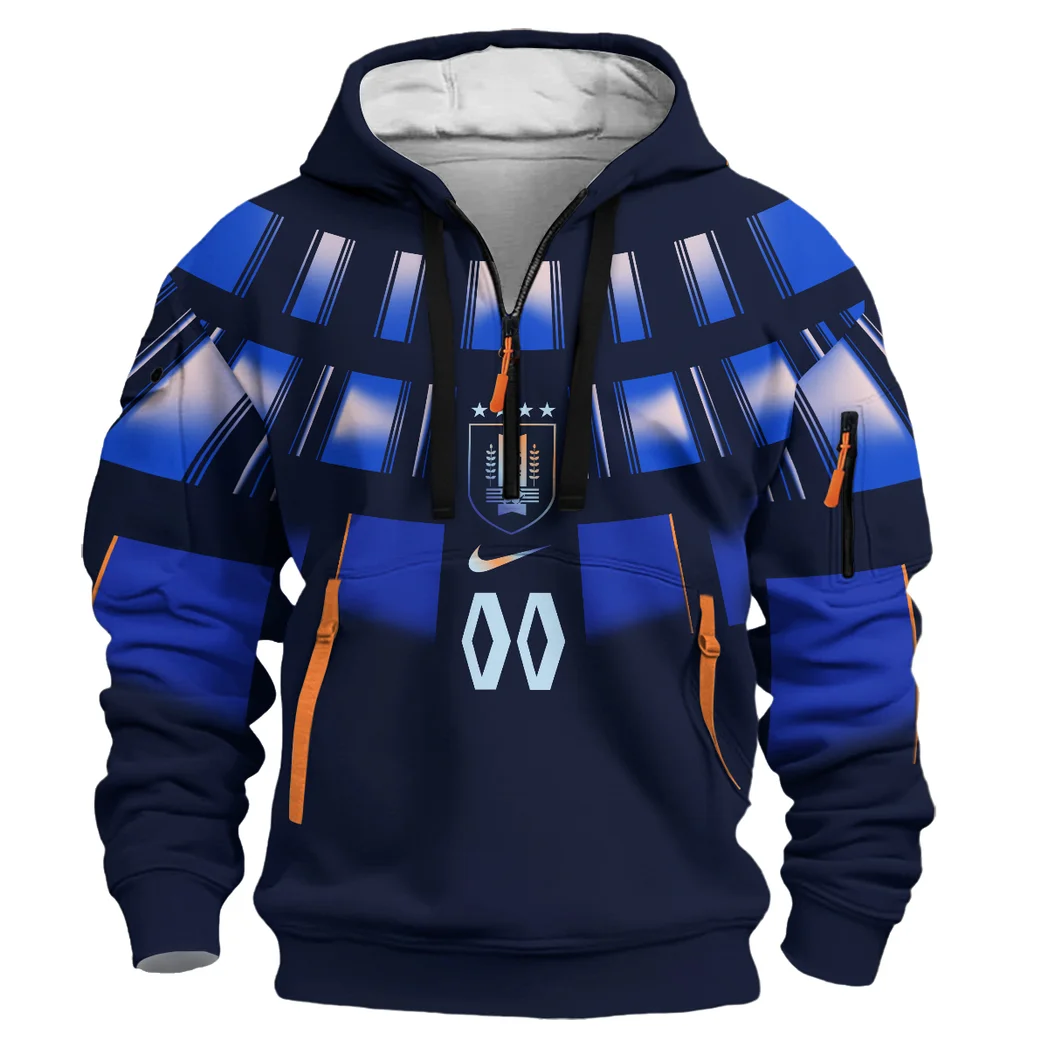 Sky Flow Hoodie Half Zip 3D, Modern Sport Hoodie HVN1581UR