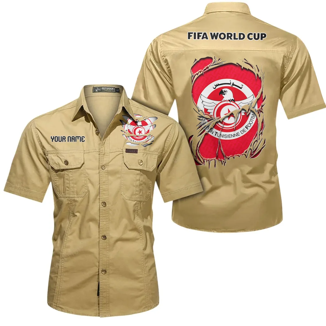 Sun Crest Short Sleeved Shirt, Men's Cotton Sports Shirt HVN1605TU - Khaki