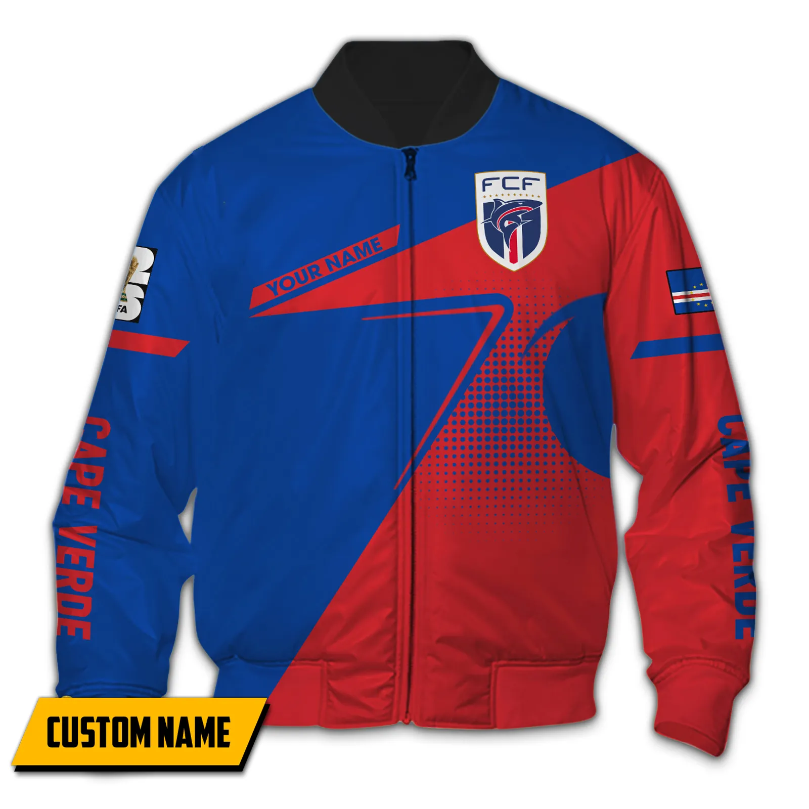 Tropic Crest Bomber Jacket, Urban Zip Jacket for Fan Style FIFA11041026835