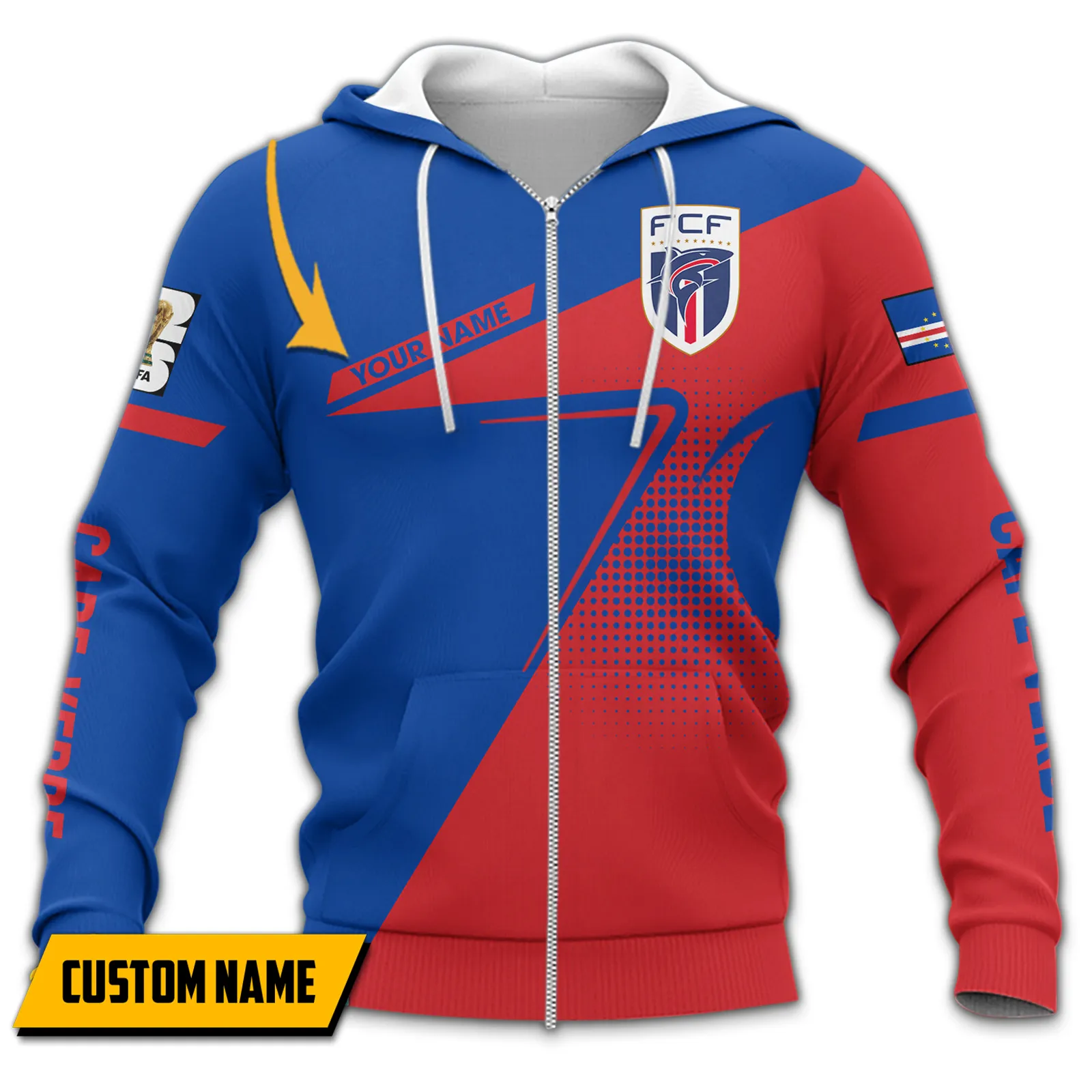 Tropic Crest Zipper Hoodie, Travel-Ready Sport Hoodie FIFA11041026835