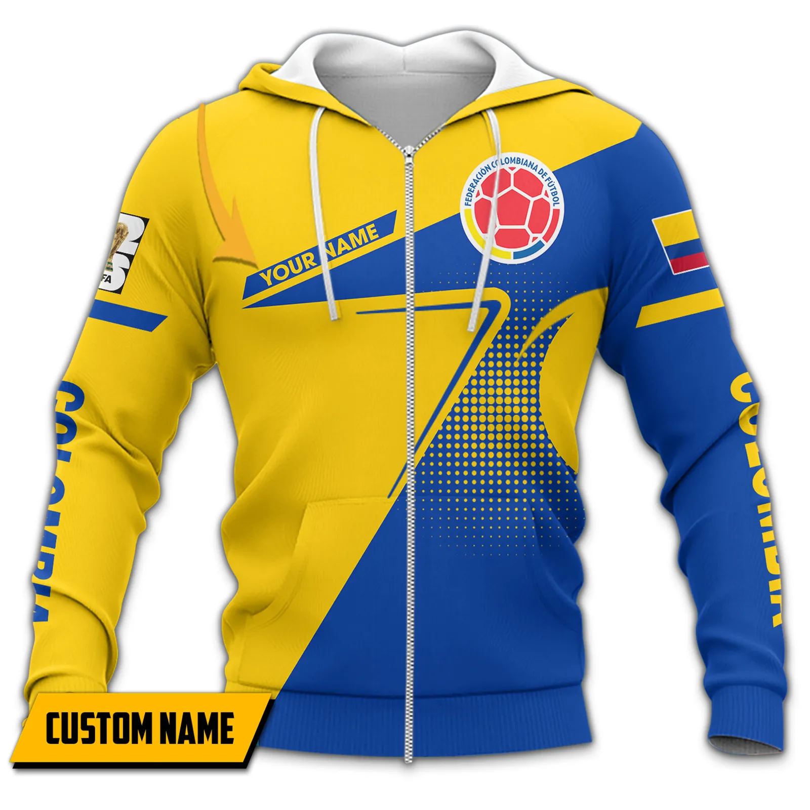 True Andes Zipper Hoodie, Full Zip Fan Hoodie FIFA11041026846