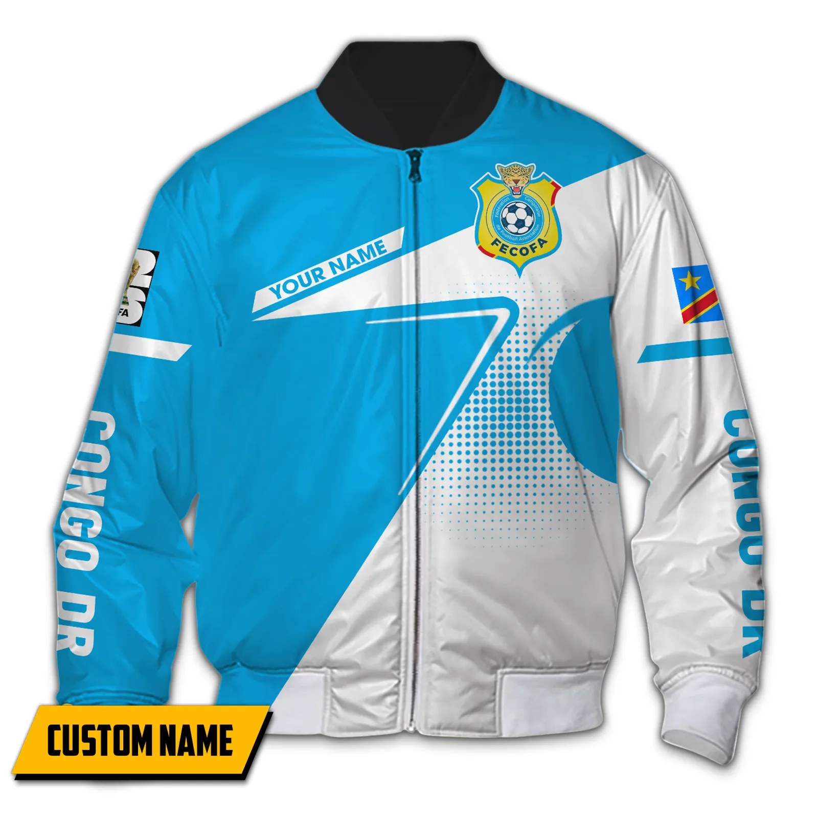 Verdant Motion Bomber Jacket, Lightweight Sport Coat for Fans FIFA11041026837