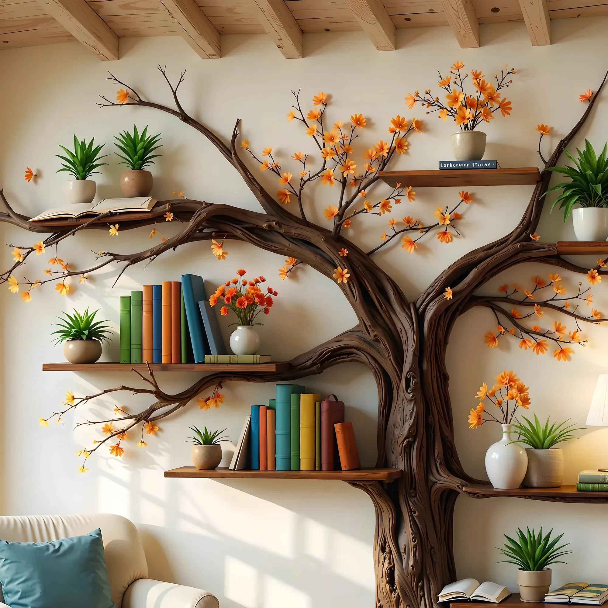 Tree Shaped Bookshelf A Creative Blend of Nature and Home Design